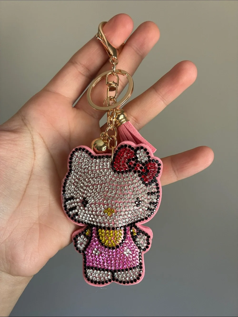 2/$20🎀 Pink Crystal Cat Keychain Bag Charm